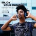 PurelySound E7 Active Noise Cancelling Headphones, Wireless Over Ear Bluetooth Headphones, 20H Playtime, Rich Deep Bass, Comfortable - Black